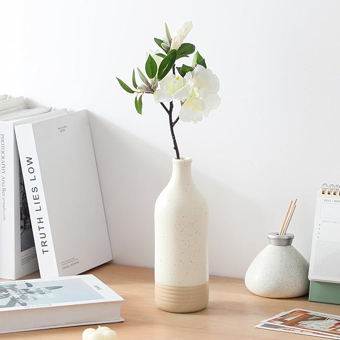 vancasso 20 Oz Ceramic Olive Oil Dispenser Bottle, Bottle Dispenser with Spout and Funnel for Kitchen,Suitable for Oil, Vinegar, Coffee Syrups & Other Liquids，Cream