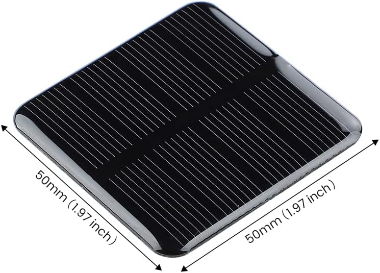SUNYIMA 10pcs Mini Monocrystalline Solar Cells Solar System Kit 50mm X 50mm/1.96" X 1.96" 2V 160MA for DIY Charge Solar Panels