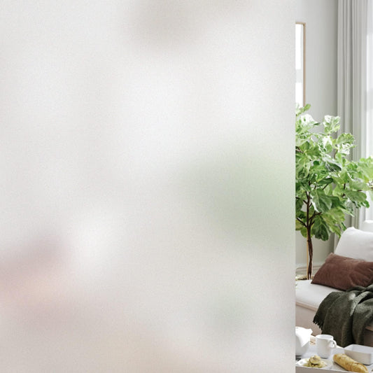 HIDBEA Frosted Window Privacy Film Heat Control UV Blocking, Static Cling Non-Adhesive Reusable Door coverings for Bathroom Home Office (Frosted, 35.4 Inch x 6.5 Feet)