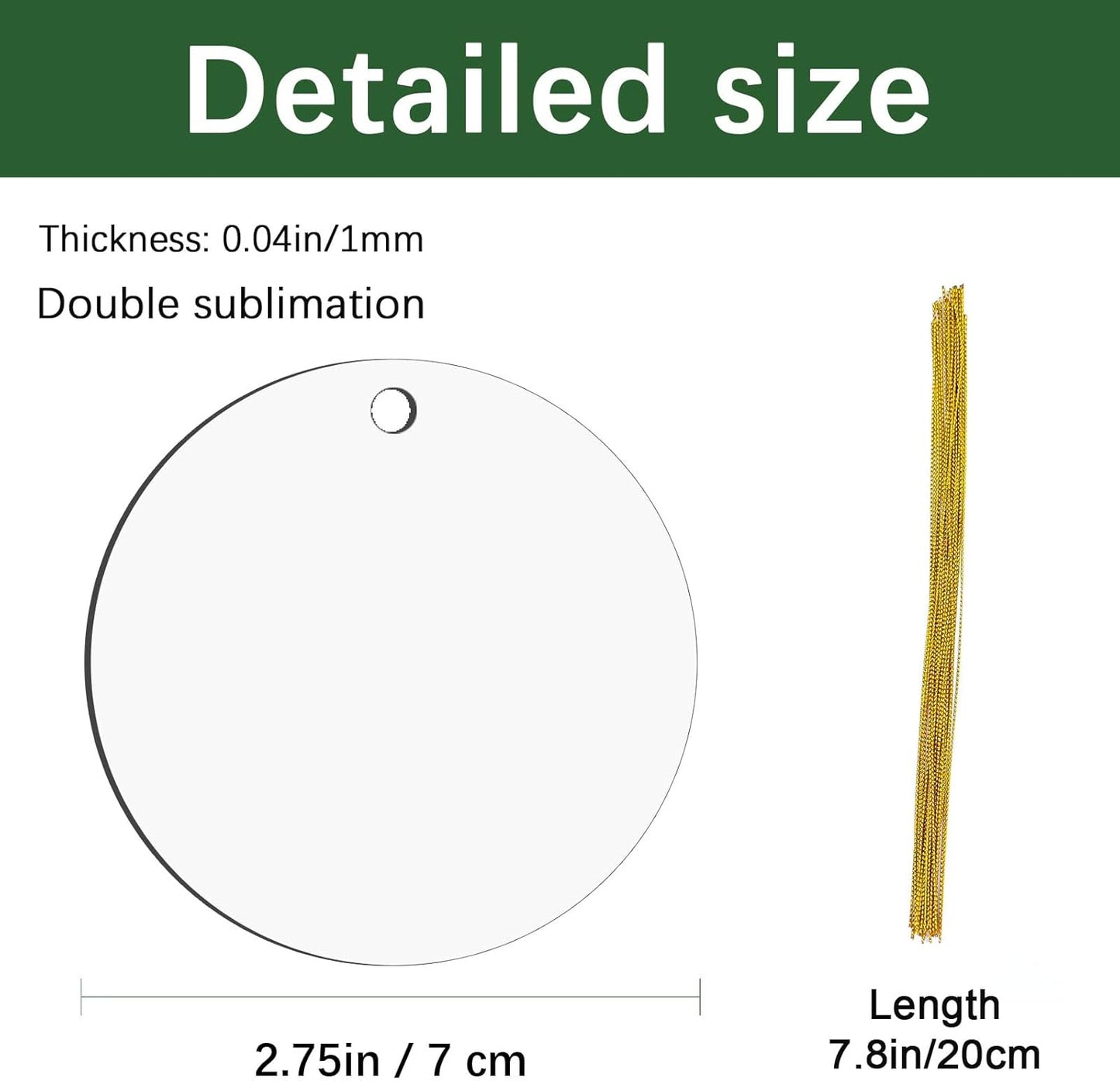 16 pcs Metal Sublimation Ornament Blanks，Christmas Ornaments Sublimation Christma Ornament Blanks for Christmas Tree Decor Blank Ornaments，DIY Handmade Crafts Double Sided Sublimation Ornaments