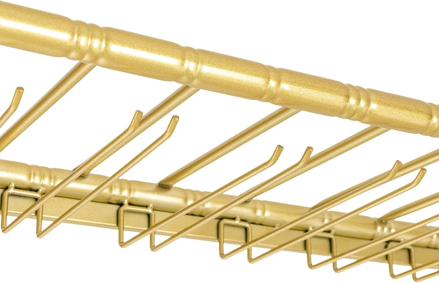 Hanging Wine Rack 59" Wall Mounted Wine Glass Rack Ceiling Adjustable Hanging Bar Glass Holder Shelves for Kitchen Bar Restaurants Industrial Iron Storage Shelf