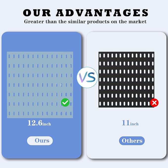 Pegboard Combination Kit, 25.2" x 25.2" Wall Mounted Storage Set with 4 Pegboards & 20 Accessories Hanging, Peg Boards Organizer