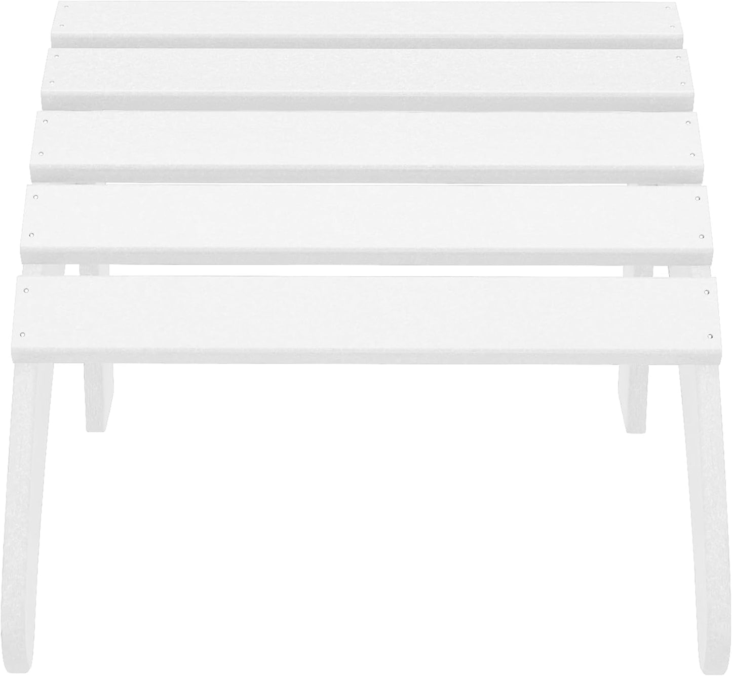 WestinTrends Outdoor Ottoman, Patio Adirondack Ottoman Foot Rest, All Weather Poly Lumber Folding Foot Stool for Adirondack Chair, Widely Used for Outside Porch Pool Lawn Backyard, White