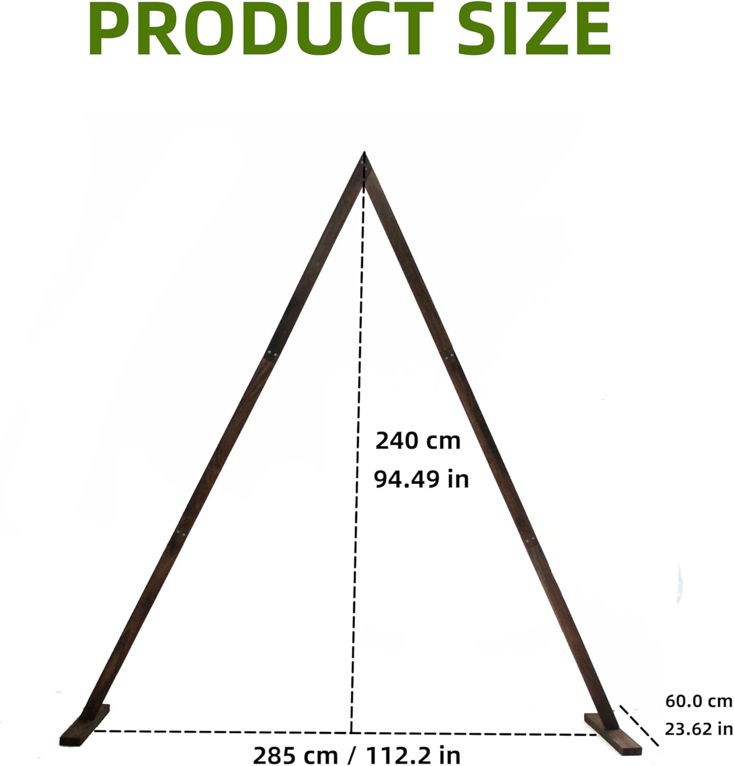 7.87FT Wooden Wedding Arch, Wood Arch for Wedding Ceremony Gorgeous Arbor Backdrop Stand for Garden Parties