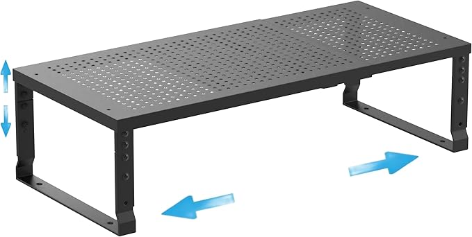 Expandable Spice Rack Kitchen Cabinet Shelf Organizer, Stackable Storage Shelves Racks, Adjustable Counter Shelving for Cabinets, Countertop, Cupboard,Pantry and More(1Pack/Black/Large)