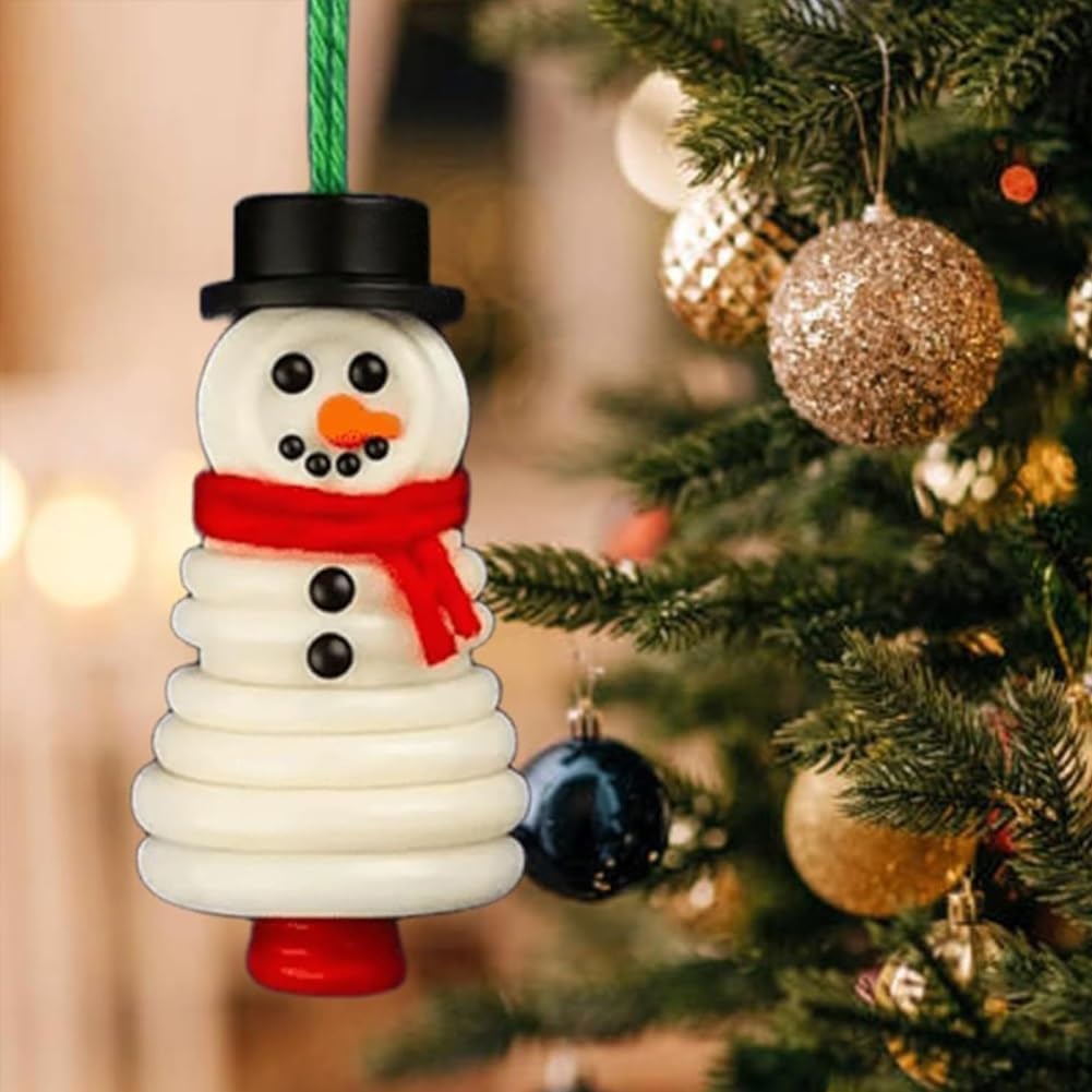 4pcs Button Christmas Tree Ornament Kits, Fun Holiday Decorations for All Ages, DIY Craft Buttons Kit with Christmas Snowman/Santa/Angel, Gifts for Xmas Tree Hanging Decorations (Santa)