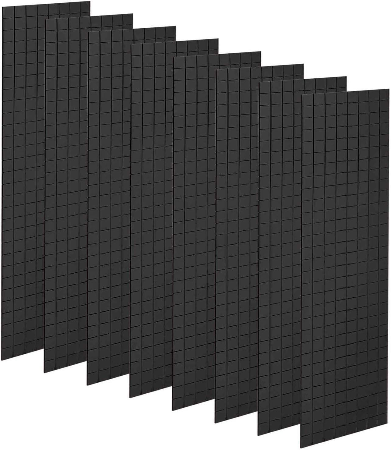 HARFINGTON 8 Sheet 3840 Pieces Self Adhesive Mirror Mosaic Tiles 5x5mm Small Square Mirror Tiles Sticker Disco Ball Stickers Mini Glass Tiles for DIY Craft Party Home Decoration, Black