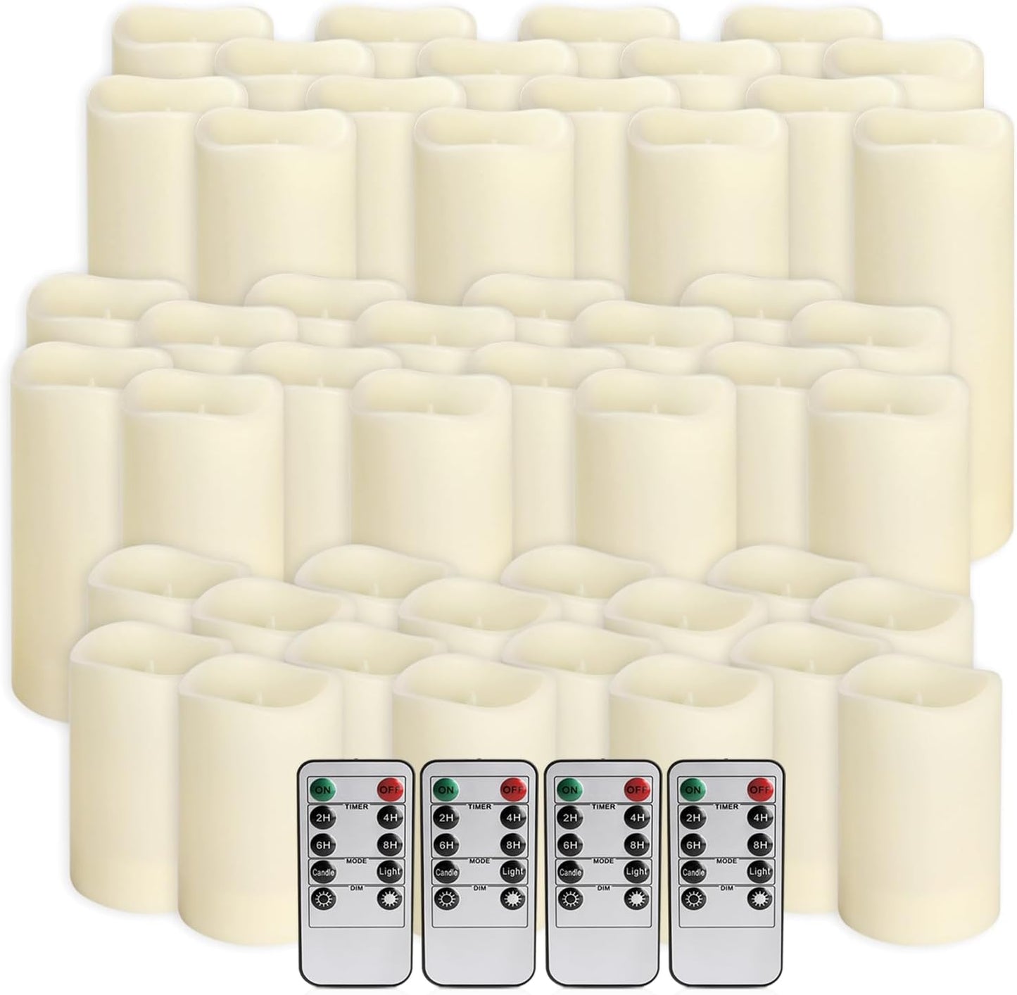 48-Pack LED Flameless Candles with Remote Control - Perfect for Home, Parties, and Special Occasions - Create a Magical Ambiance Effortlessly(Three Sizes)