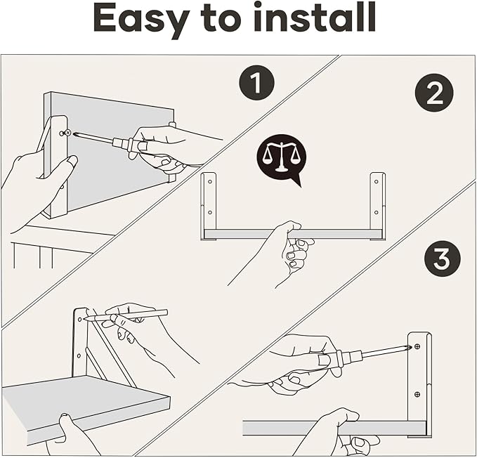BAYKA Floating Shelves for Wall, Book Shelf for Bedroom, Wall Decor Shelves for Living Room Kitchen, Mounted Wood Floating Shelf for Home Decor, Corner Shelf for Bathroom, Office(Set of 3)
