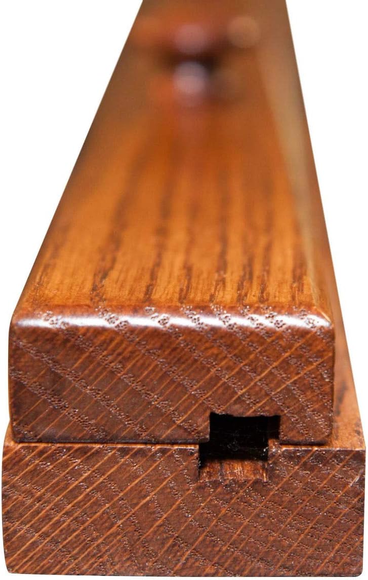 RRD Quilt Hanger for Wall for Display (48") Amish Made Wooden Quilt Rack Wall Mount - Rustic Tapestry Quilt Wall Hangers (Oak Wood, Michaels Stain, 48" Long)