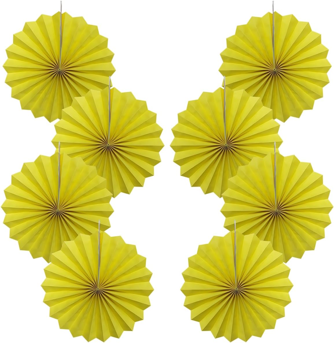 Yellow Party Decorations,Paper Decorations for Party,Lemon Decorations Party Paper Fans Bulk 12in,Anniversary Decorations for Part 30 Color DIY Set （Lemon Yellow）