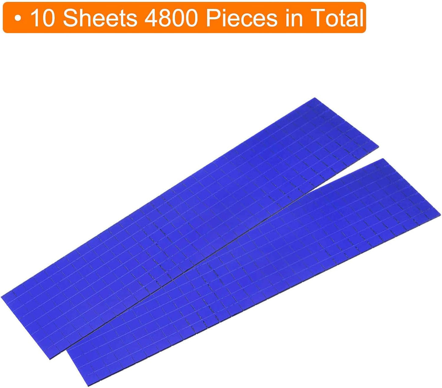 HARFINGTON 10 Sheet 4800 Pieces Self Adhesive Mirror Mosaic Tiles 5x5mm Small Square Mirror Tiles Sticker Disco Ball Stickers Mini Glass Tiles for DIY Craft Party Home Decoration, Blue