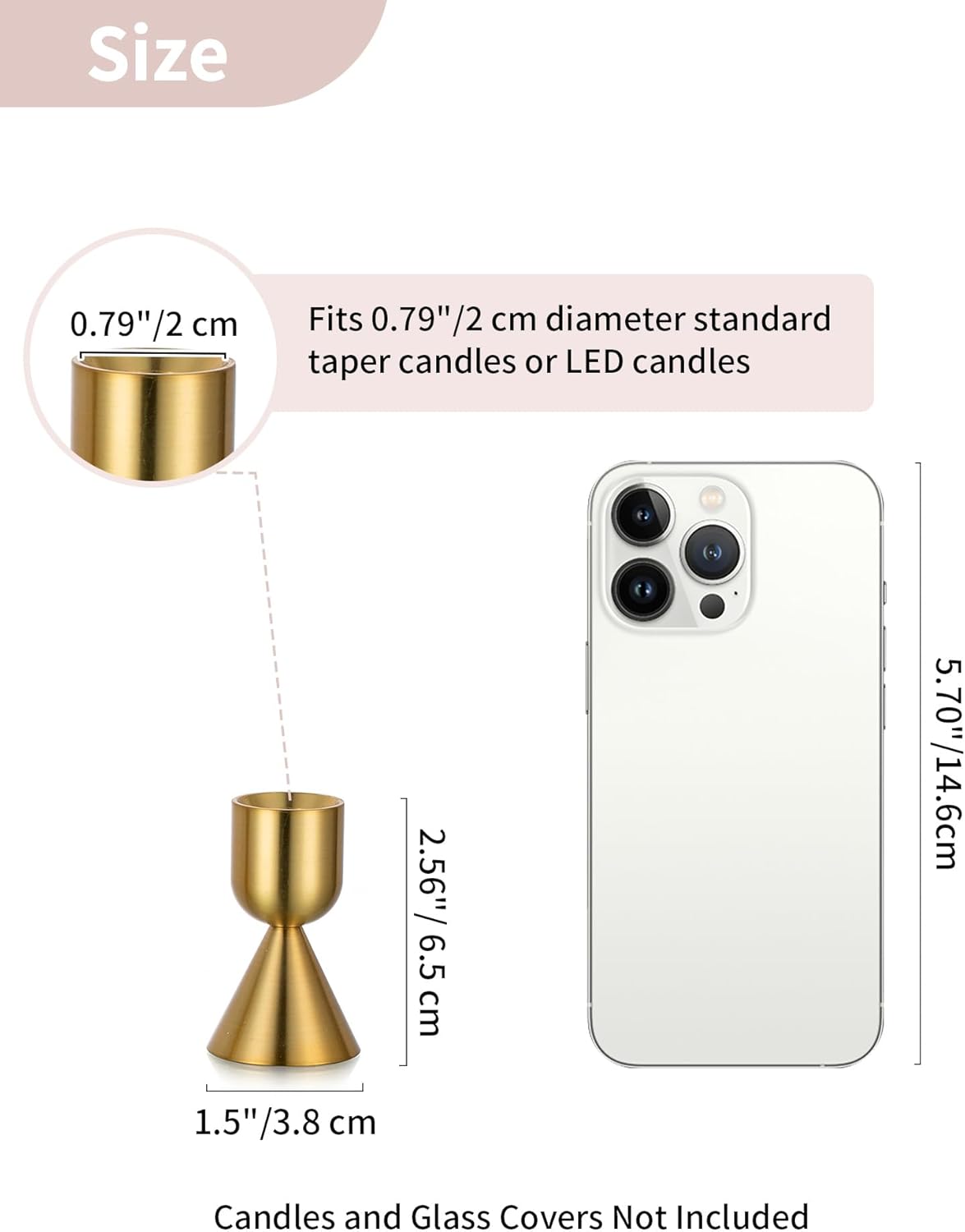 NUPTIO Candle Stick Candle Holder: Set of 4 Gold Aluminium Candlestick Holders - Brass Taper Candleholder for Fall Thanksgiving Christmas Table Fireplace Decoration