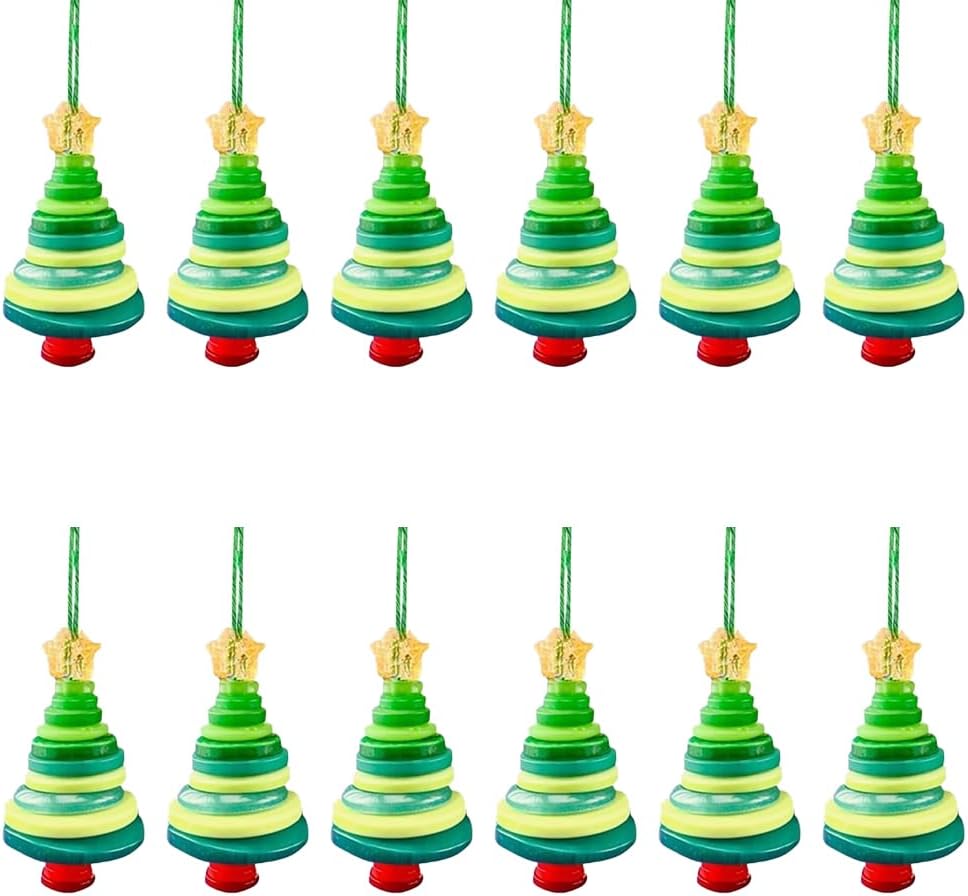 DIY Christmas Button Ornament Making Set - Snowman/Santa/Angel, Fun Holiday Craft Kit for All Ages, Ideal Xmas Tree Hanging Decor & Festive Gifts (C 12)