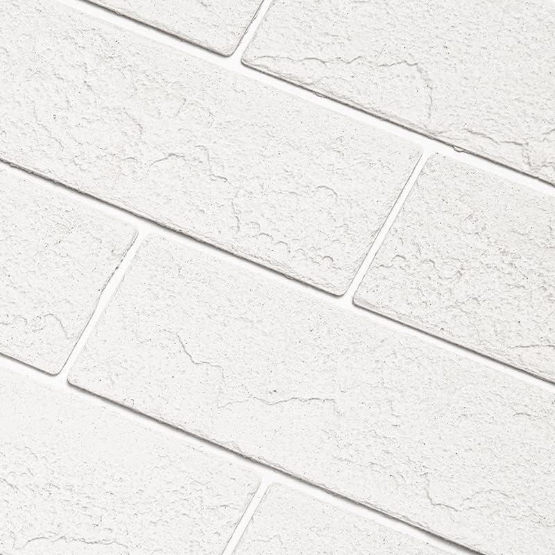 Vintage Faux Brick Wall Tiles, 3D Thin Brick Veneers for Bedroom, Bathroom, Kitchen, Fireplace and Fence Wall Panels (100, White)