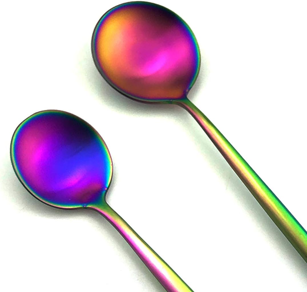 20-Pieces Luxury Rainbow 18/10 Stainless Steel Flatware Set, Matte Finish, Service for 4