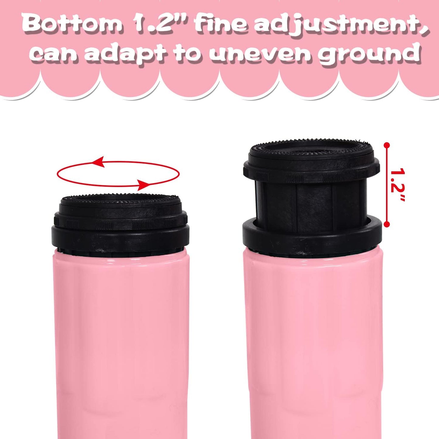 Children's Table and Chair Set Suitable for Boys and Girls Age 2-12 Height Adjustable Table top Can be Painted with 6 Seats Suitable for Family Learning Daily use (Pink)