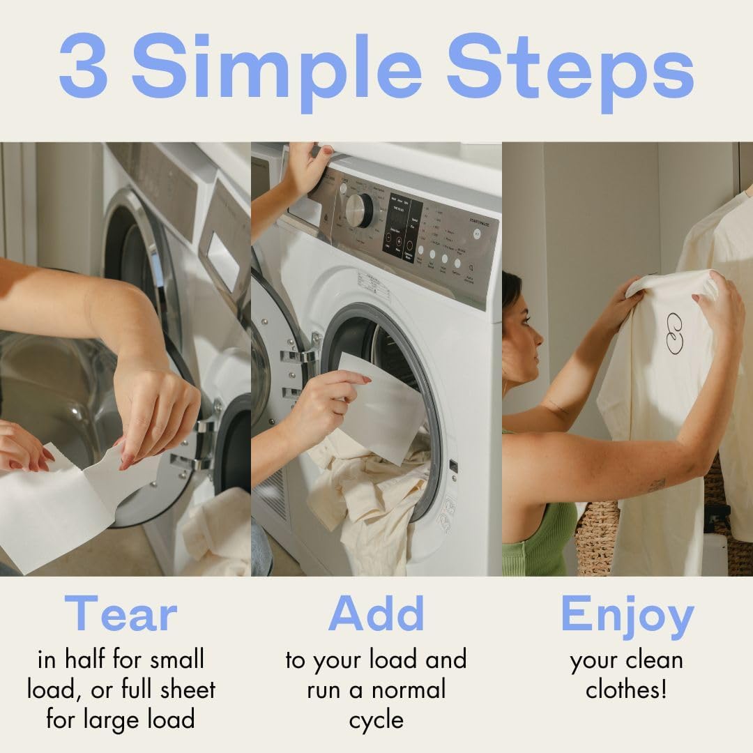 Skipper 50% LARGER Laundry Detergent Sheets Starter Kit (120 sheets / 240 loads) + Storage Tin - Orange Blossom