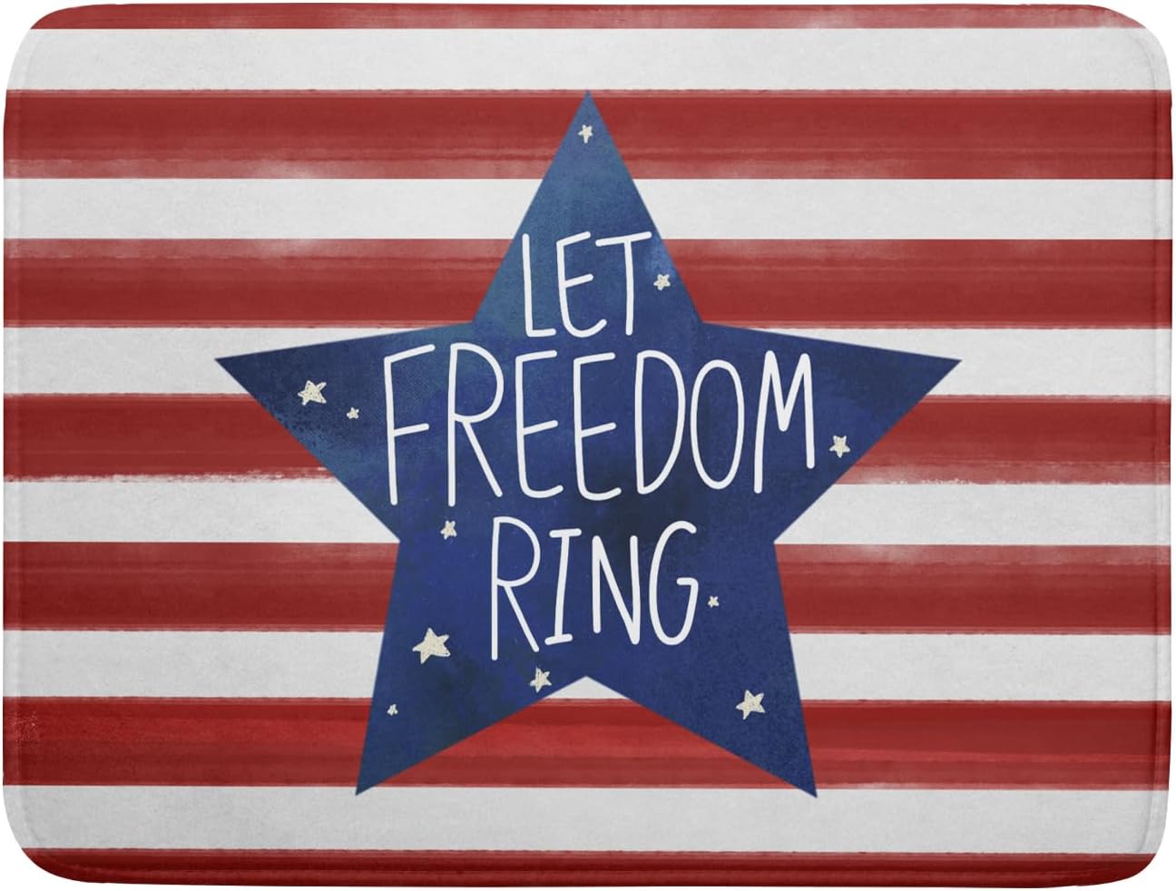 4th of July Dish Drying Mat for Kitchen Counter Patriotic Absorbent Reversible Microfiber Kitchen Countertop Protector Dishes Pad Large 18x24 inch