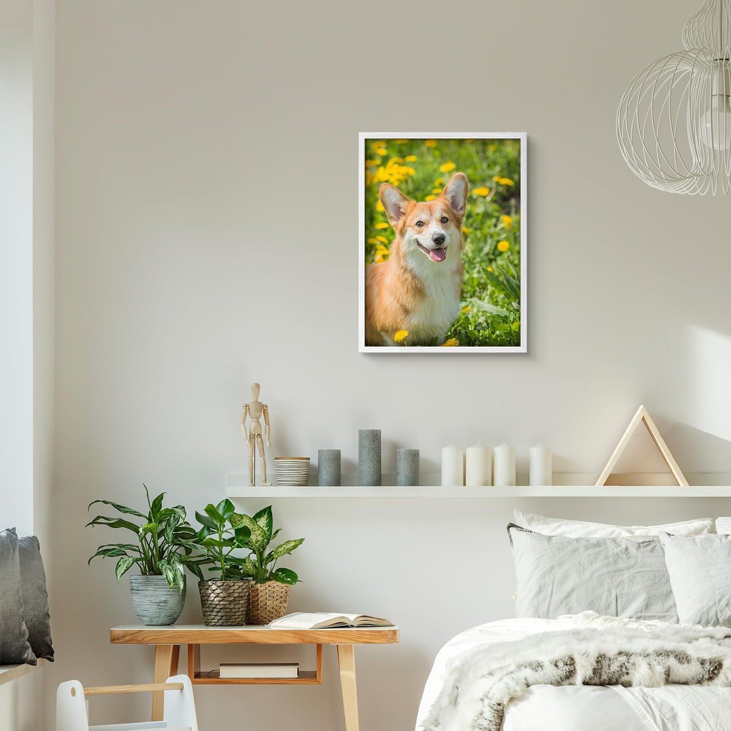 NWT Custom Framed Poster Prints with Your Any Photos, Personalized Canvas Pictures for Wall to Print Framed - 12"x16" White