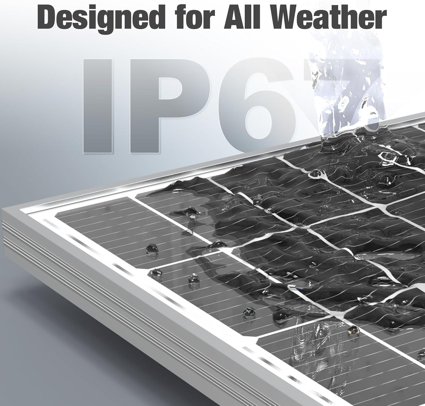 SOLPERK 2PCS Solar Panels 100 Watt 12 Volt, High-Efficiency Monocrystalline Solar Panel for Home, RV, Camping, Marine, Rooftop, Off-Grid Applications, 2-Pack 100W, SK-M200W