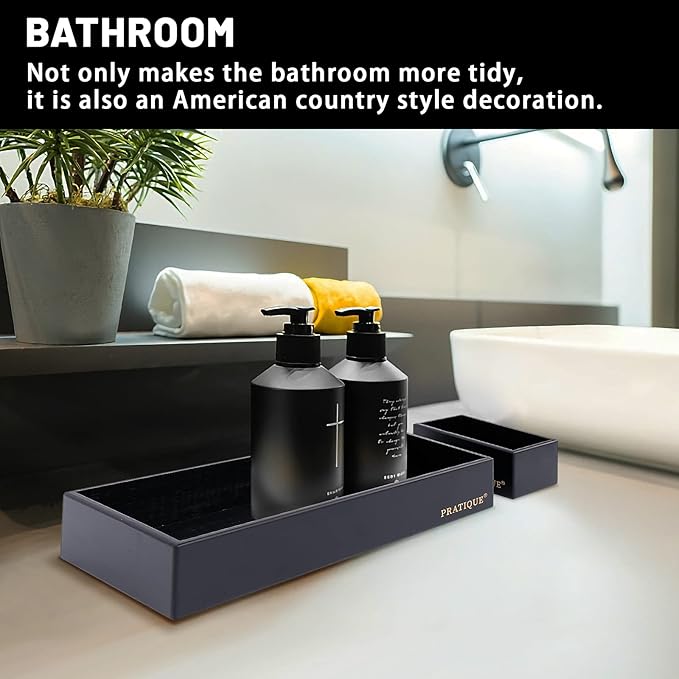 Bamboo Drawer Organizer - Kitchen Utensil Organizer Silverware Tray Cutlery Holder，Office Desk Supplies and Accessories,5.9 * 3 * 2.6inch,Black