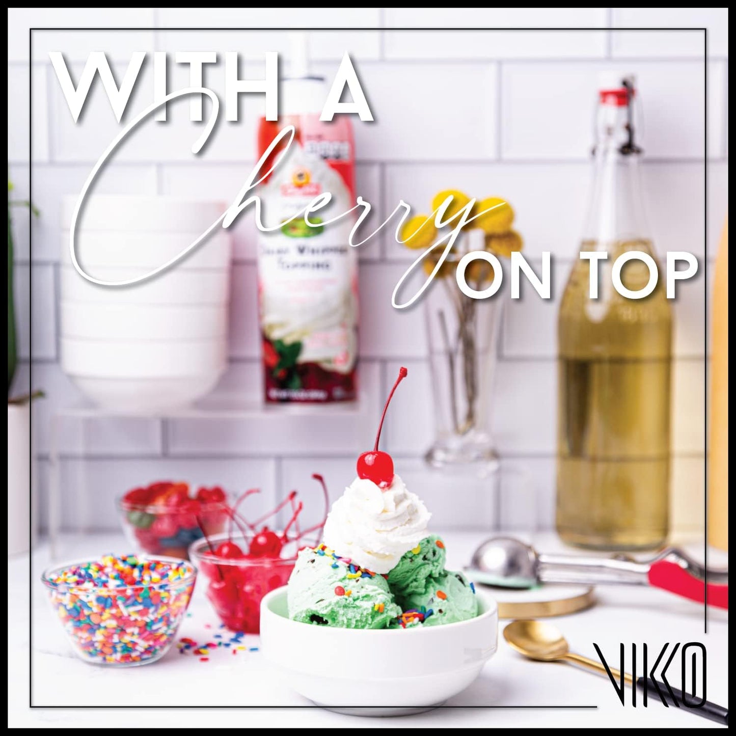 Vikko Small 7 Ounce White Bowl, Set of 6 White Dessert Bowls, Fine Porcelain, Stackable Small Snack Bowl, Dishwasher Safe