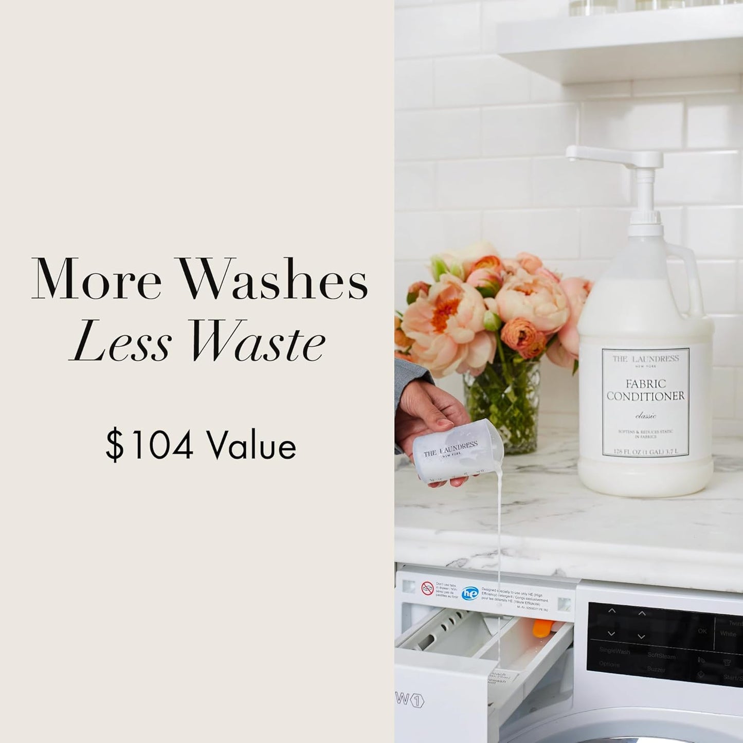 The Laundress Signature Fabric Conditioner Classic, Concentrated Fabric Softener Liquid, Soften Fabrics, Reduces Static,128 Fl Oz