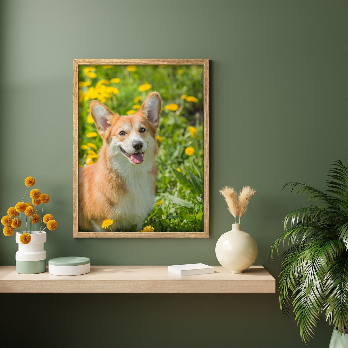 NWT Custom Framed Poster Prints with Your Any Photos, Personalized Canvas Pictures for Wall to Print Framed - 11"x14" Natural