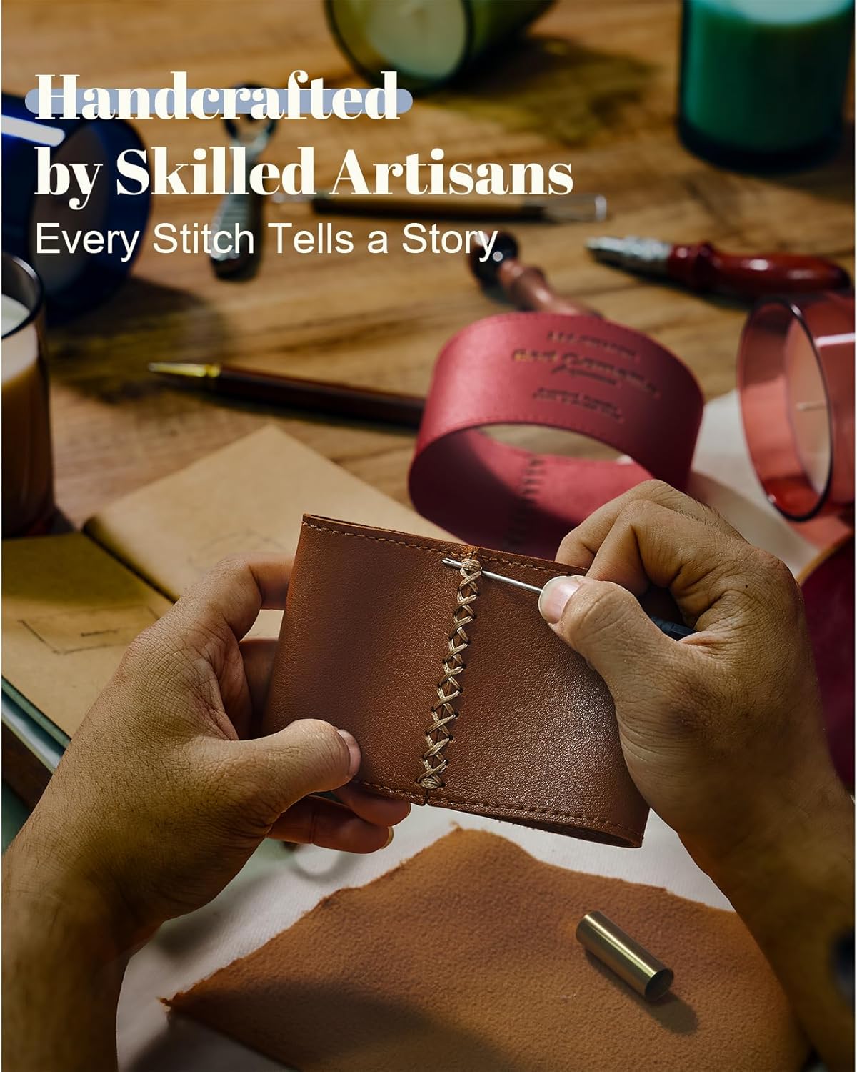 M&SENSE Green Floral Musky Scented Candles,Vegan Soy Wax,10oz 42-Hour Long Lasting Burning Time,Heavy Scented Candles for Relaxing Bathtub Sleep, Housewarming Gifts for Women & Men