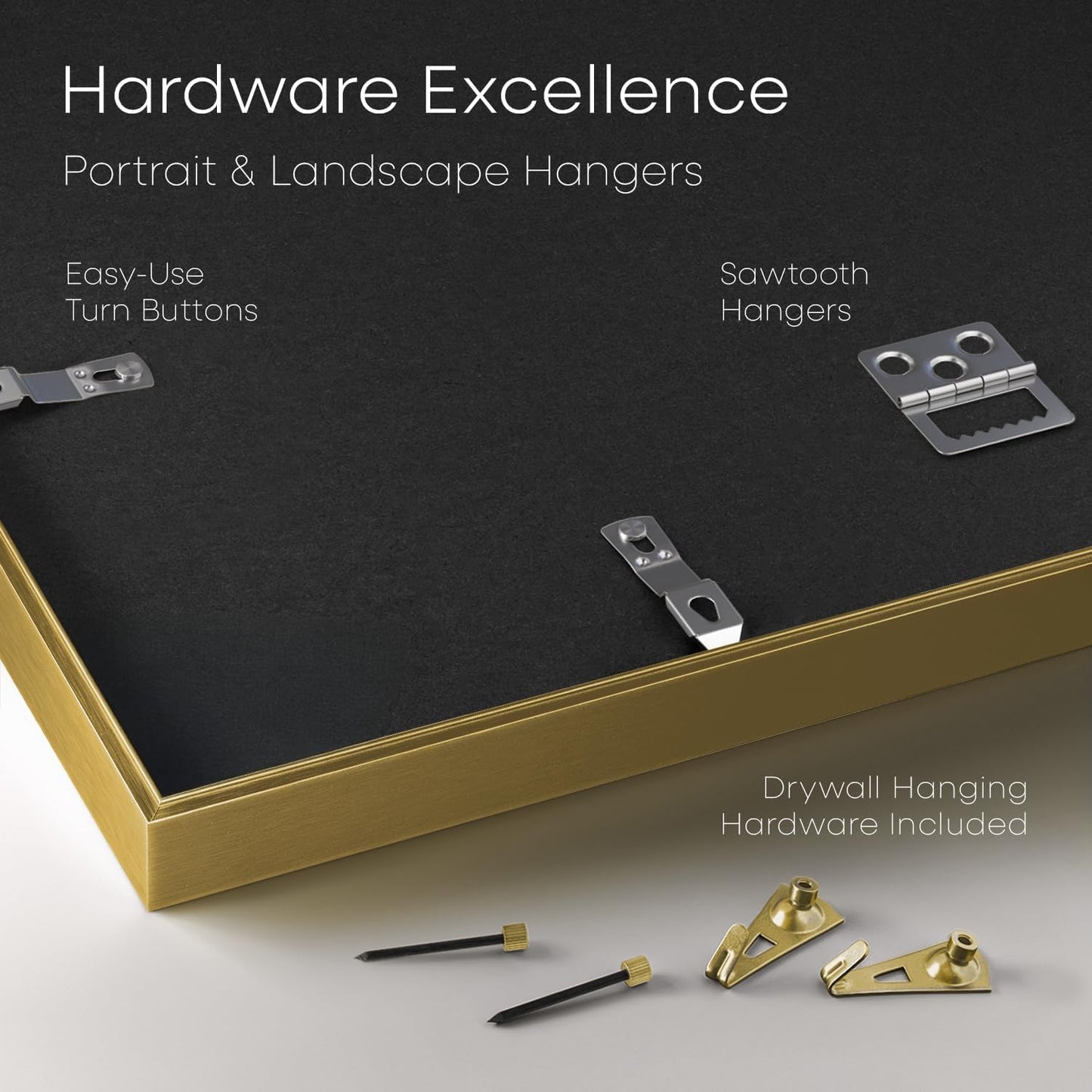 Homeforia 4x9 Business License Frame Gold, High End Metal 4 x 9 Gold Certificate Frame with Real Glass, 9x4 Document Frames for Wall or Tabletop, 4by9 Picture Frame, Tempered Glass, Wall Kit, Set of 1