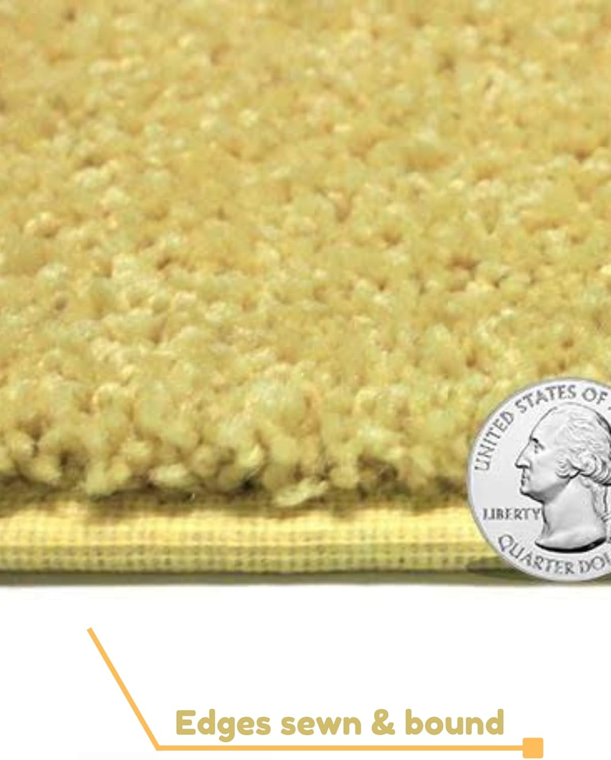 KOECKRITZ Soft and Colorful Kids Classroom Area Rugs (Passes Flammability Pill Test) Many Sizes and Bright Colors to Select from (6' x 6', Lemon)