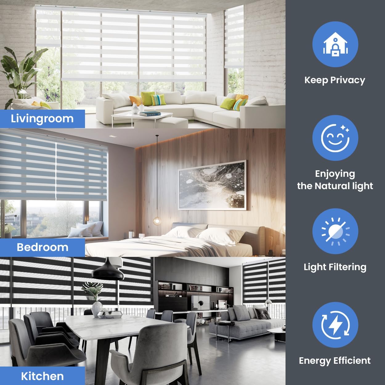 Foiresoft Standard Custom Zebra Roller Blinds for Windows [W10–105 x H10–115 Inch, Pale_Green, Basic], Light Filtering Dual Layer Shades for Bedroom, Living Room, Office, 13 Colors