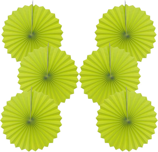 Green Graduation Party Decor,Tropical Party Decorations,Emerald Green Party Decorations,Hawaiian Themed Party Decorations,16in Hanging Paper Fans 30 Color DIY Set (Clear Green)