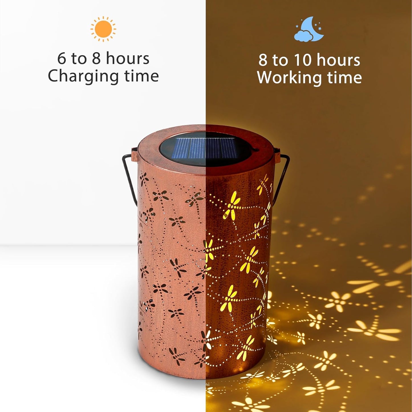 Solar Lanterns Outdoor Waterproof, Dragonfly Birthday Gifts for Women Men, Hanging Solar Lantern for Yard, Patio, Porch, Backyard, Landscape, Garden Decor