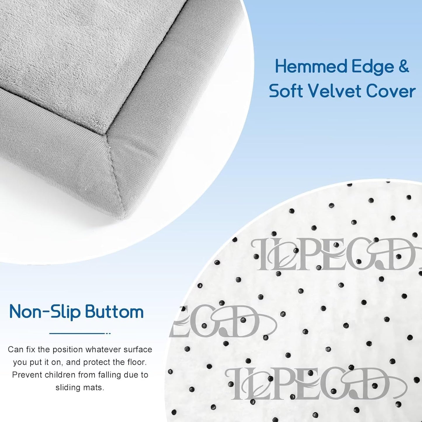 Baby Play Mat for Floor Tummy Time Mat Nursery Rug Muscle Mat Area Rug Playroom Rug Tatami Mat 79"x138" Memory Foam 1.3" Thick Crawling Mat for Babies,Toddlers, Infants, Kids(Light Gray)