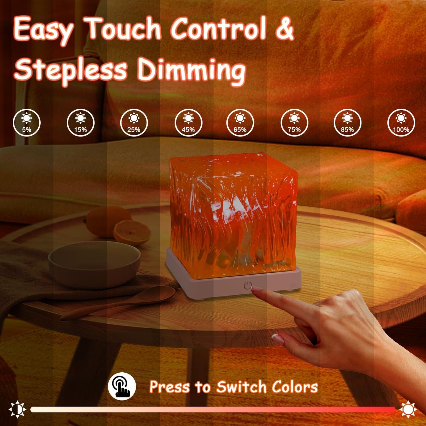 Luminorthe Cube Lamp Ocean, 18 Colors Northern Lights Projector with Remote, 30 Lighting Modes Ocean Wave Projector Light Galaxy Projector, Ambient Lighting Room Decor Water Light for Teen Girls