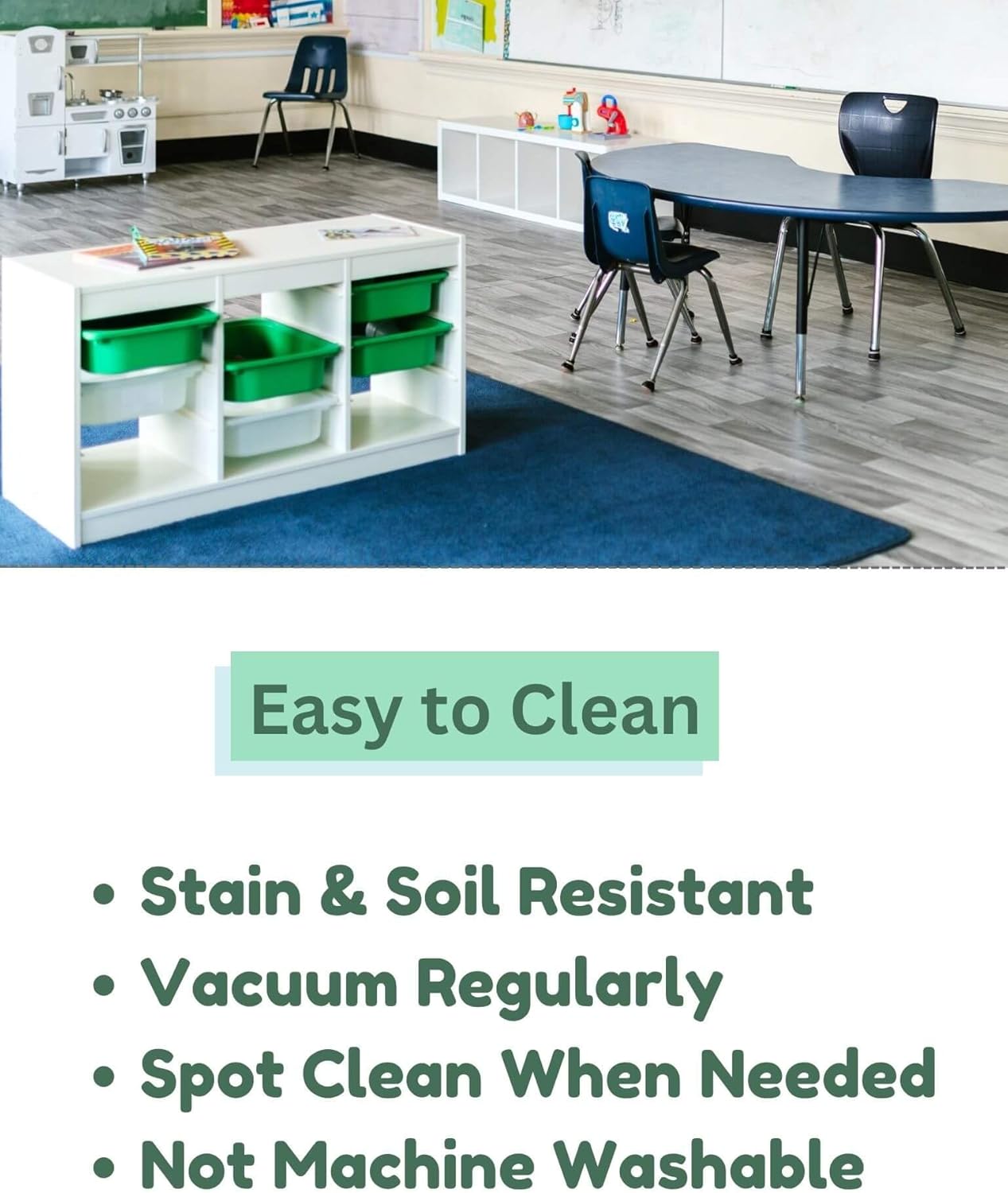 KOECKRITZ Soft and Colorful Kids Classroom Area Rugs (Passes Flammability Pill Test) Many Sizes and Bright Colors to Select from (9' x 9', Froggy)