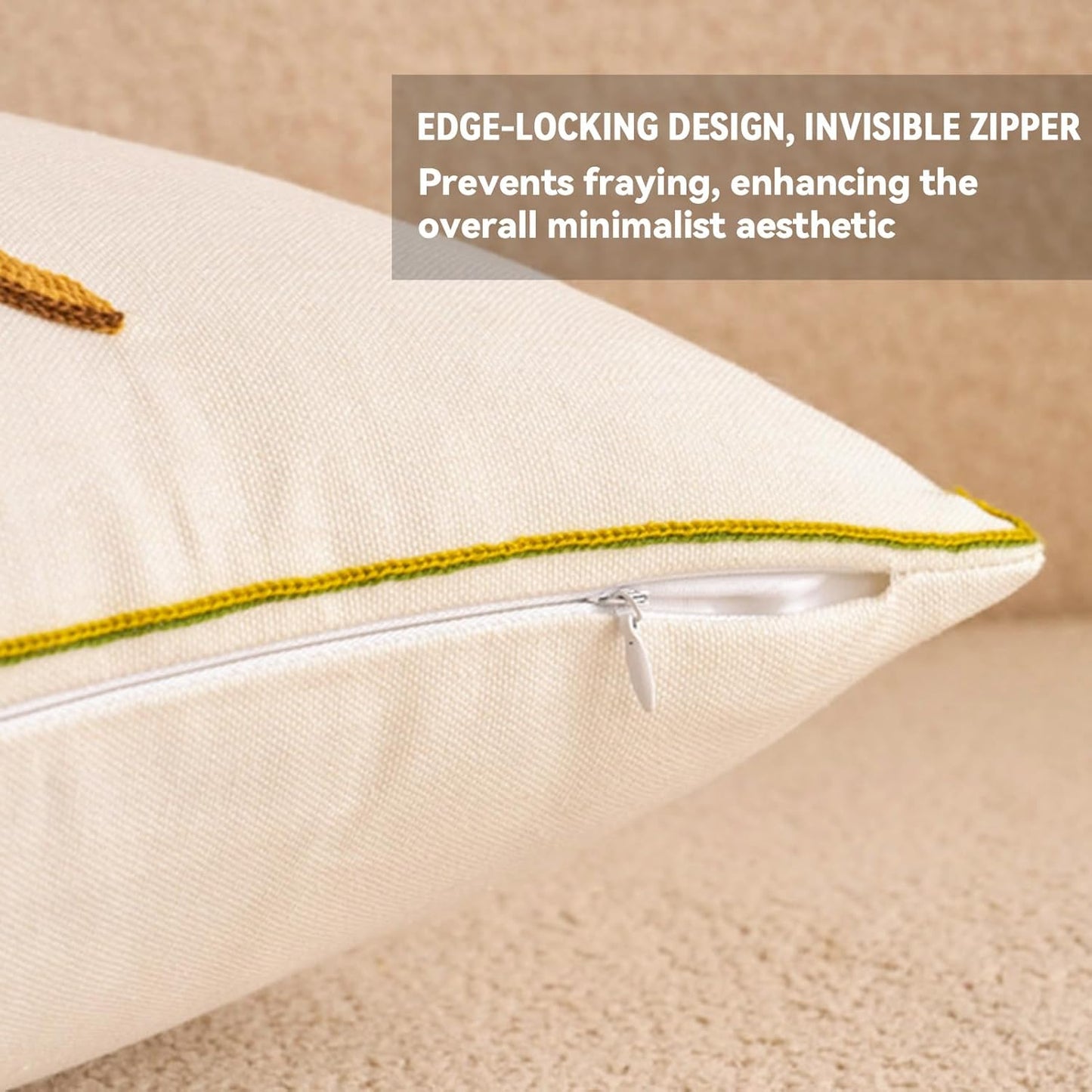 Spring Floral Throw Pillow Cover Embroidered Pillow Case Modern Romantic Flower Cushion Covers for Living Room Couch Bedroom Pink Rose