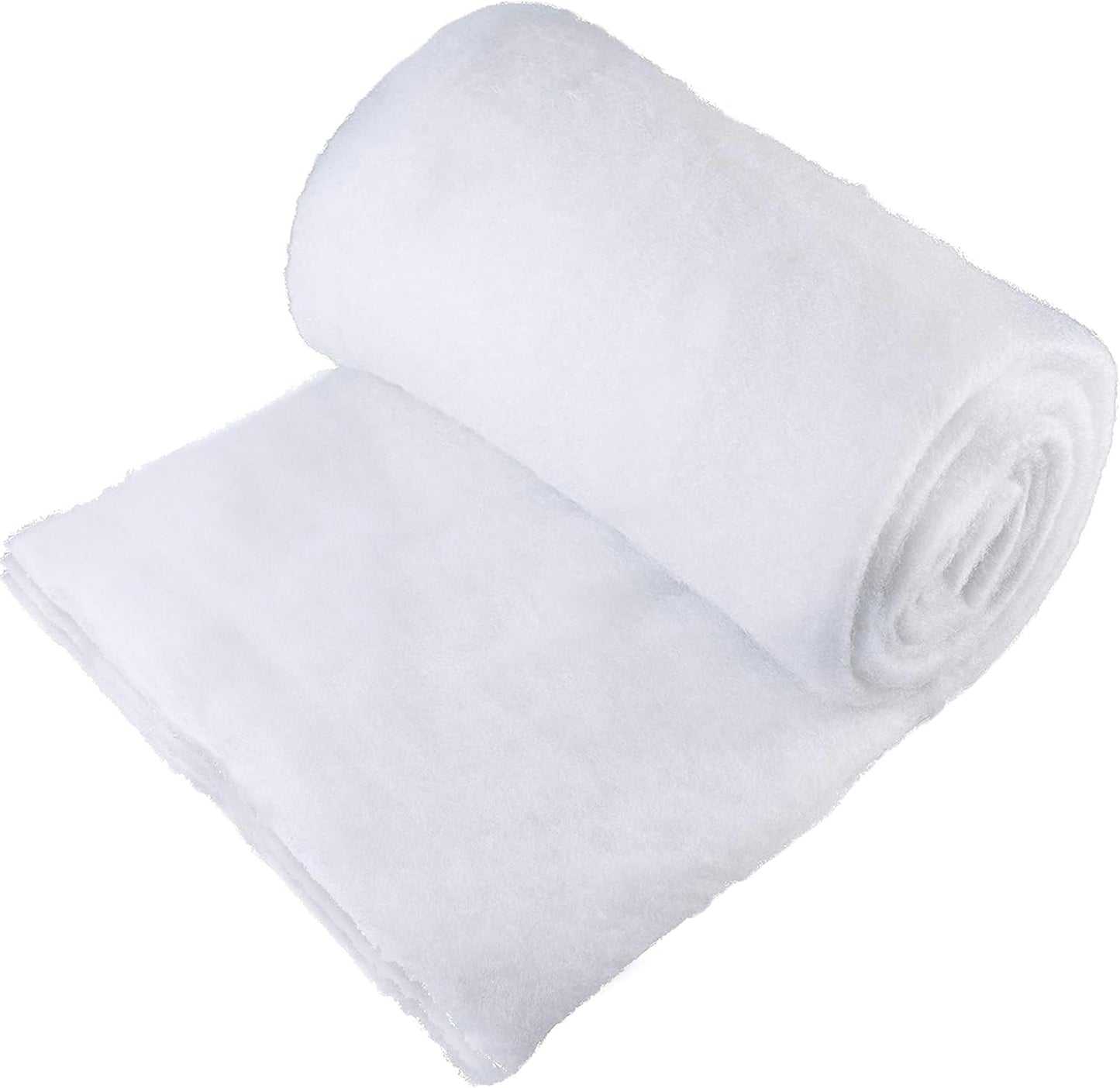 Fake Snow Blanket Roll for Christmas Village Displays, Christmas Tree Deocration, Snow Party Table Runner - Thick Fluffy Faux Snow Backdrop Winter Wonderland Artificial Snow Blanket Cover (2.6x7.8 ft)