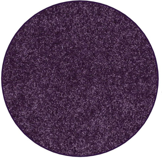 KOECKRITZ Soft and Colorful Kids Classroom Area Rugs (Passes Flammability Pill Test) Many Sizes and Bright Colors to Select from (10' Round, Eggplant)