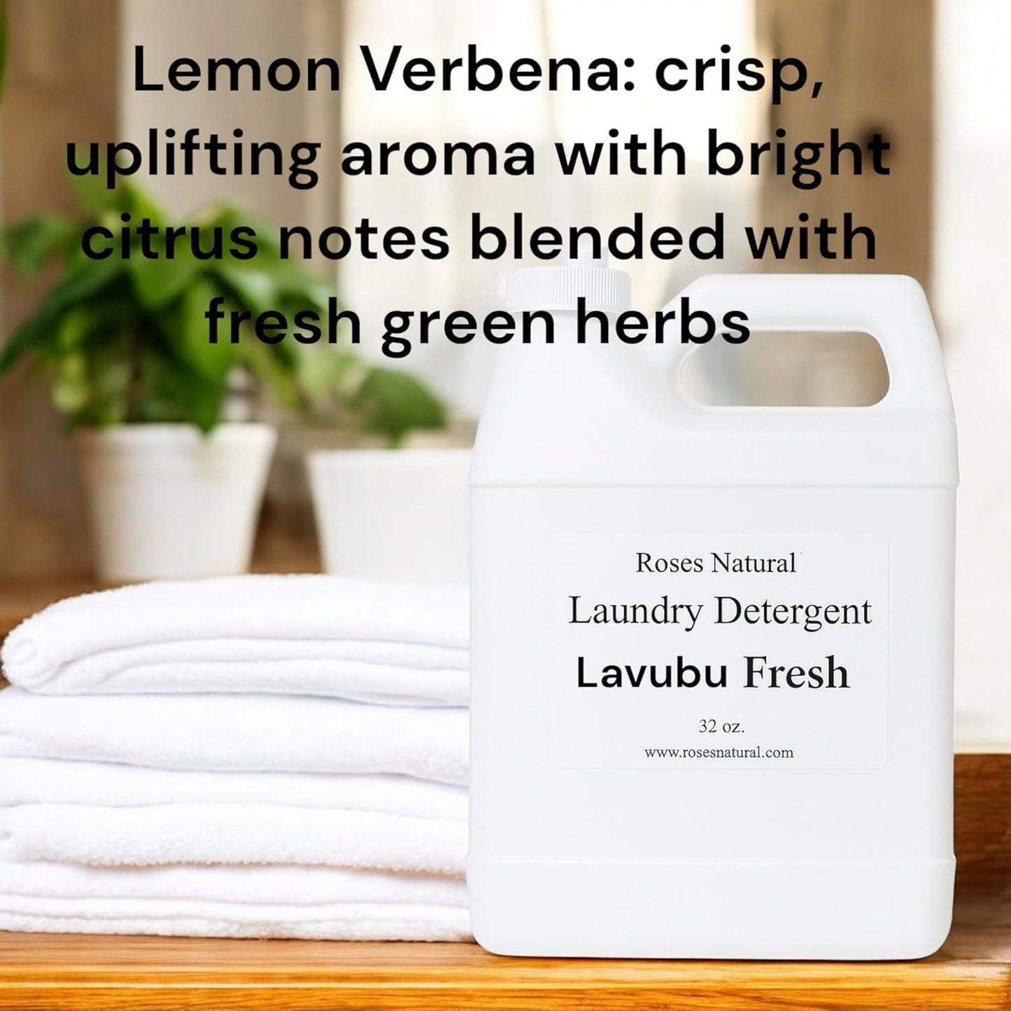 Plant-Based Liquid Laundry Detergent, 32 Fl Oz, Multiple Scents, HE Compatible (Lavubu Fresh)