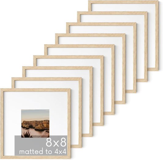 HAUS AND HUES Beige Square Frames Set of 9-8x8