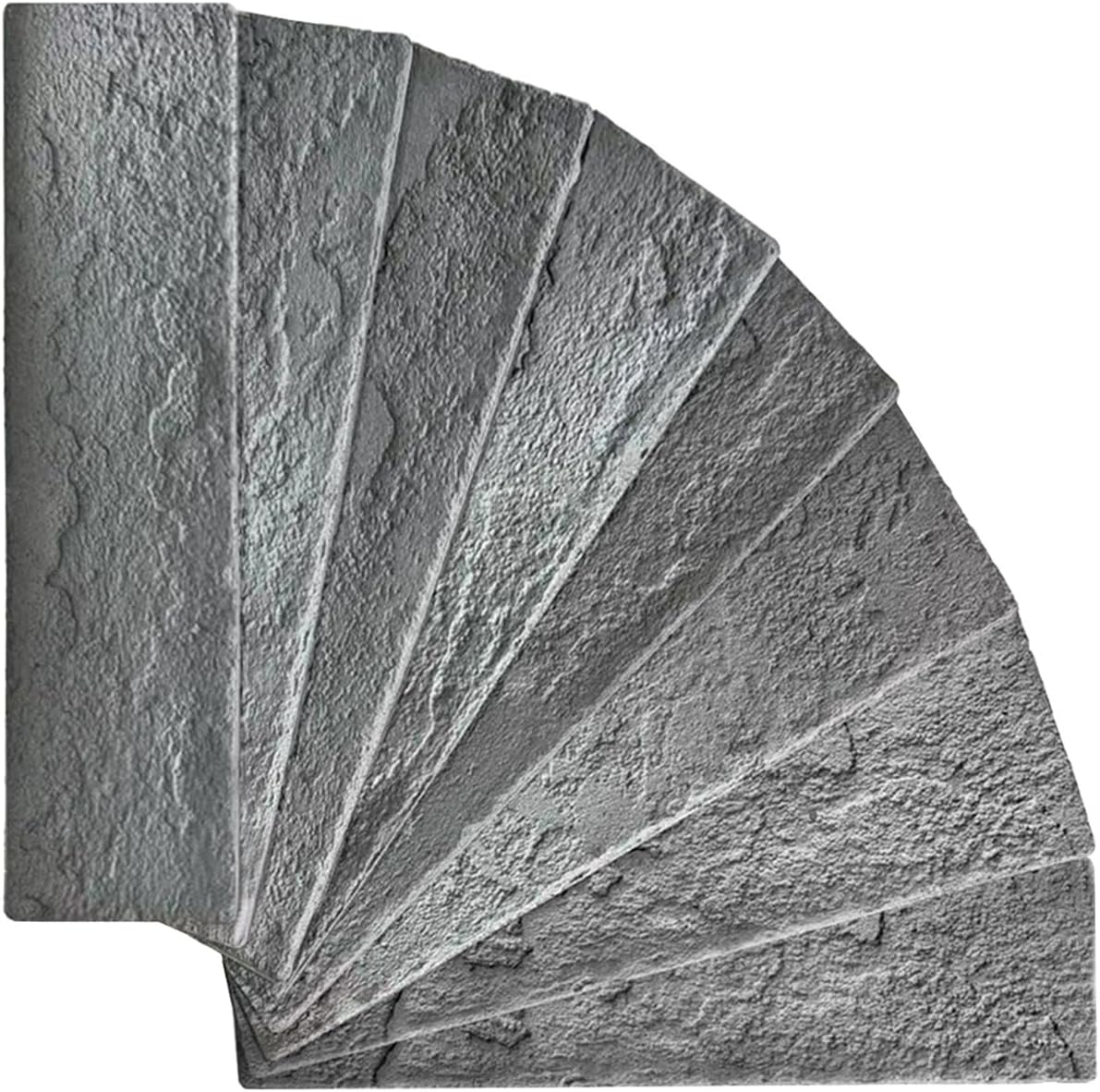 Vintage Faux Brick Wall Tiles, 3D Thin Brick Veneers for Bedroom, Bathroom, Kitchen, Fireplace and Fence Wall Panels (100, Whitewash Grey)