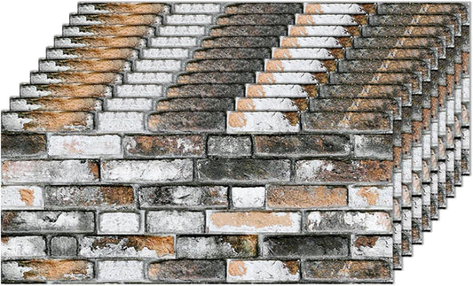 IZODEKOR 3D Stone Effect Wall Panels - Faux Stone Paneling for Living Room, Kitchen, Bathroom and More | Natural Stone Look | Easy Application | Towards The Bridge - Pack of 10, Covers 53 sq ft