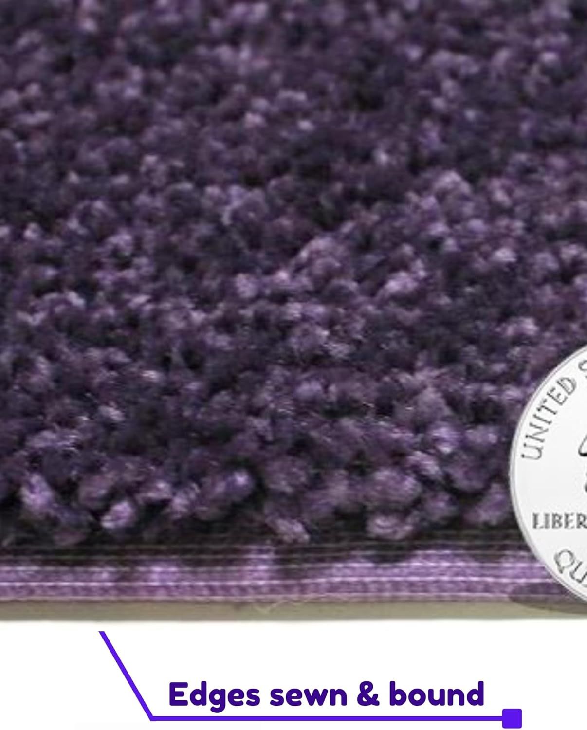 KOECKRITZ Soft and Colorful Kids Classroom Area Rugs (Passes Flammability Pill Test) Many Sizes and Bright Colors to Select from (4' x 4', Eggplant)