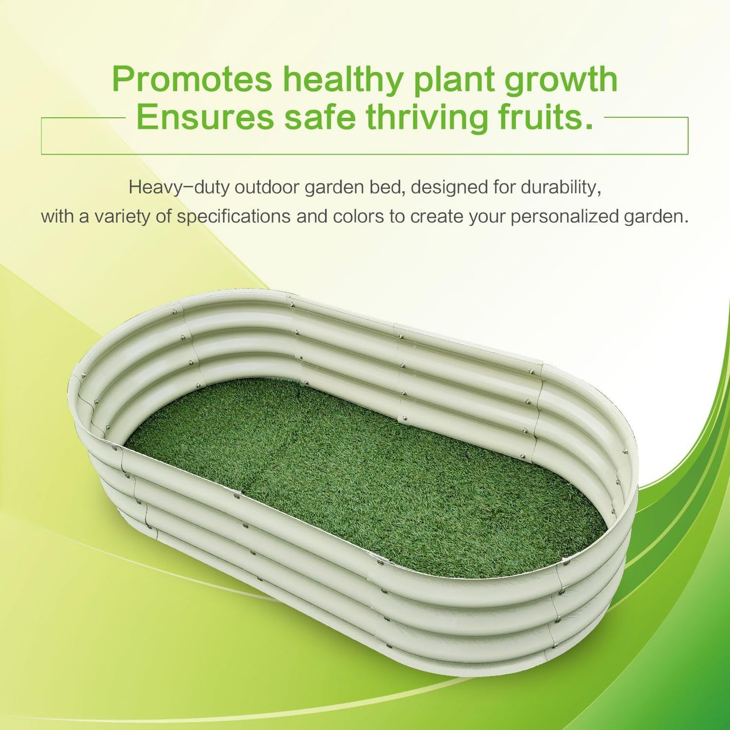 Gardmax 2 Pack Galvanized Raised Garden Bed, Lightweight Planter Boxes Outdoor with Easy Assembly, Large Garden Bed for Vegetables, Fruits, Flower