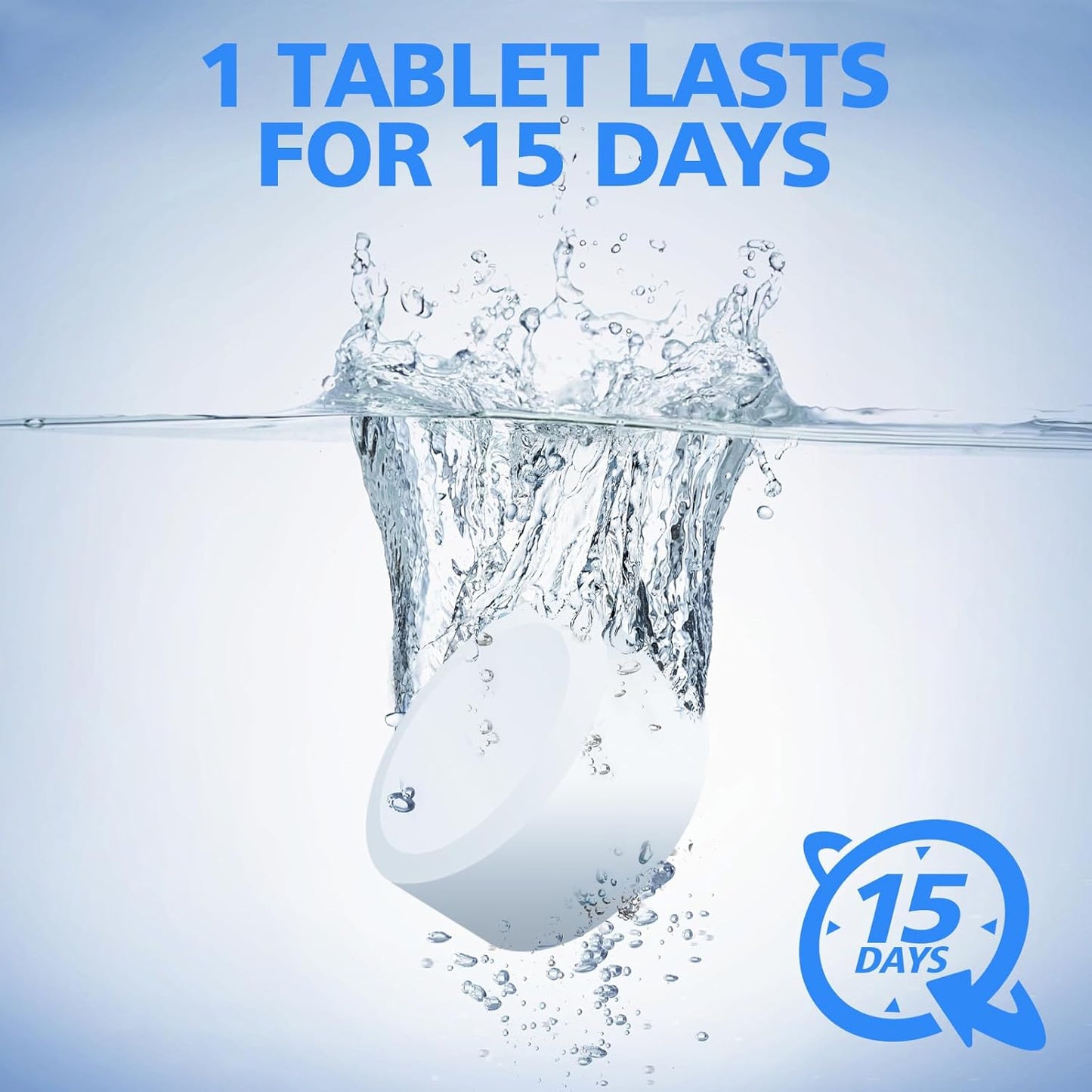 USKICH Toilet Bowl Cleaner Tablets 20 PACK, Bathroom Automatic Toilet Tank Cleaners with Bleach, Slow-Releasing Household Toilet Cleaners for Deodorizing, Descaling, against Tough Stains