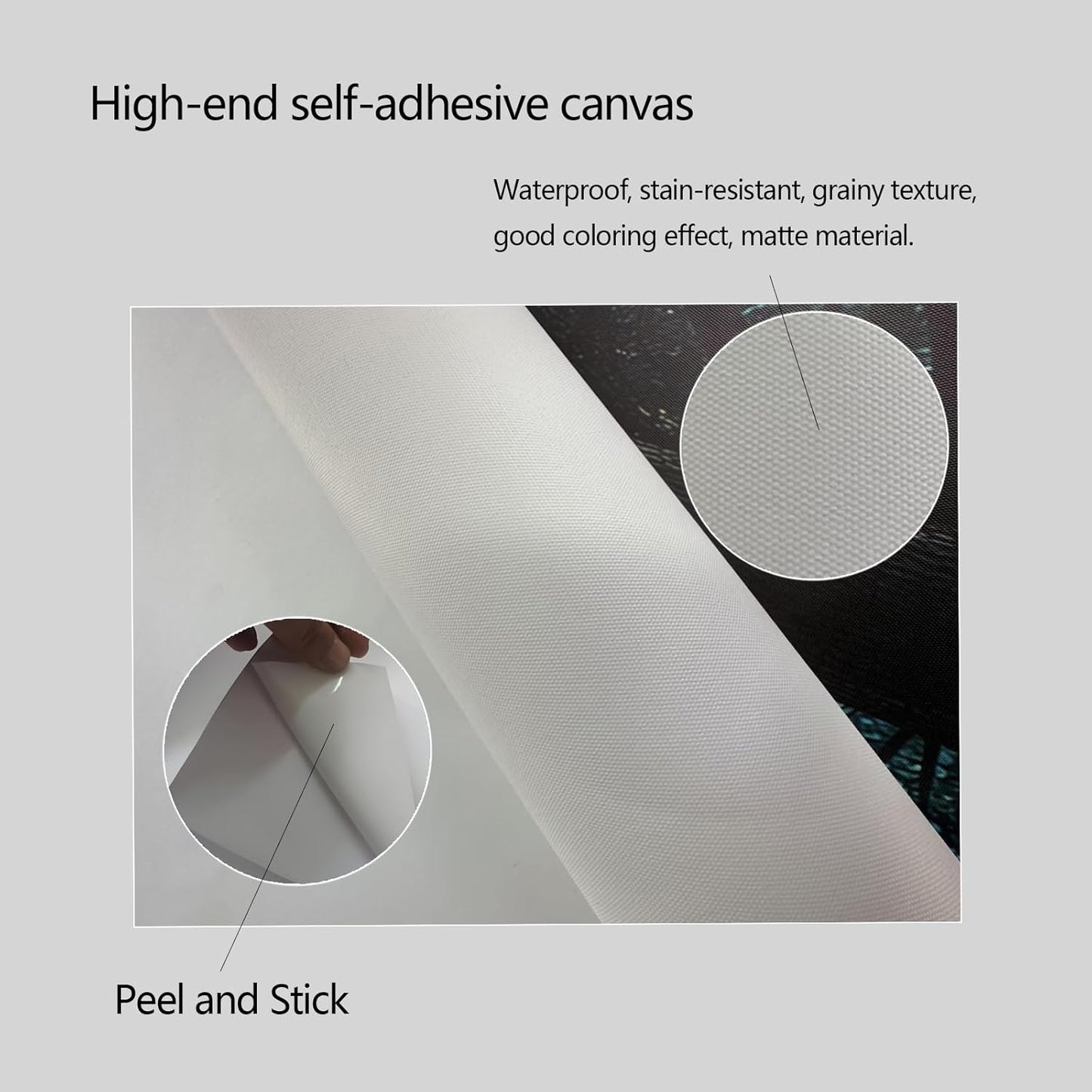 Grey Peony Floral Wallpaper Peel and Stick Wall Mural for Bedroom Living Room - 96"x137"