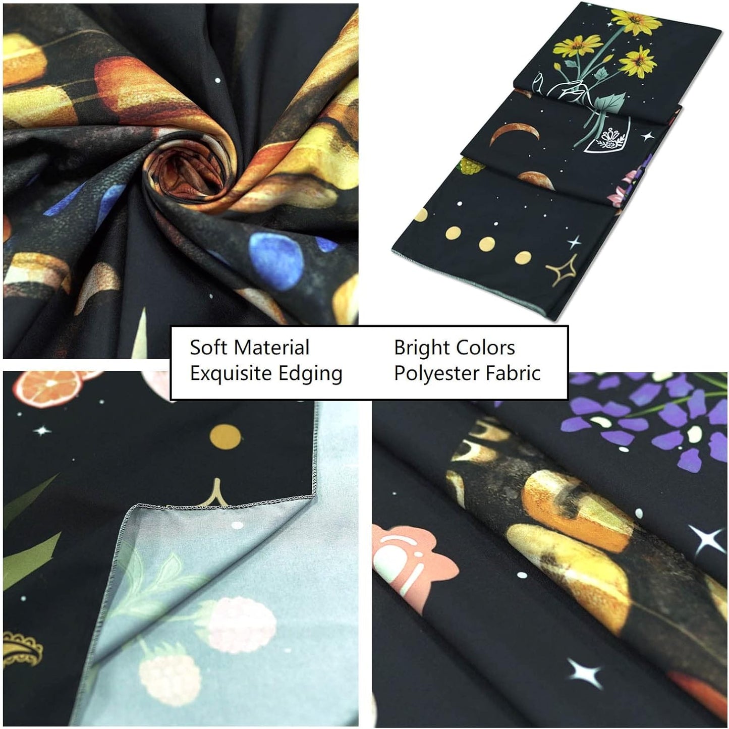 Aipon Yellow Butterfly Moon Flower Tapestry Botanical Floral Plant Boho Tapestry for Bedroom Aesthetic Vintage Tapestries Wall Hanging for Living Room Dorm (36.00'' × 48.00'', Yellow)